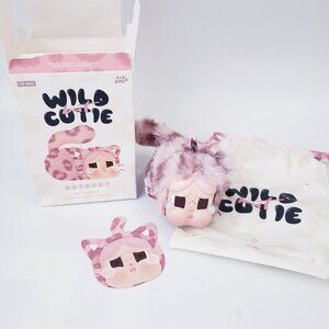 Authentic Pop Mart Crybaby Wild But Cutie Vinyl Plush Pendant Pink Cutie - Open